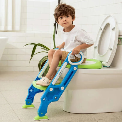 Training Foldable Ladder Potty Toilet Seat For Kids