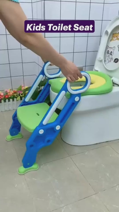 Training Foldable Ladder Potty Toilet Seat For Kids